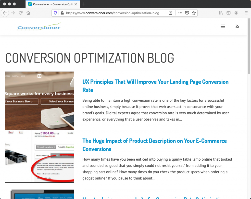 CRO blog - conversioner